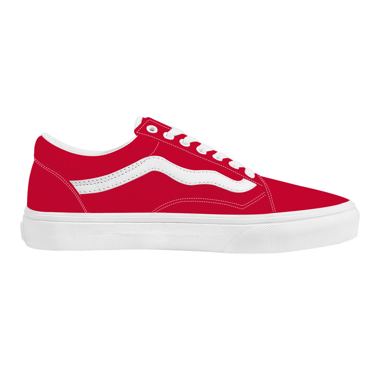 Red Low Top Flat Sneaker