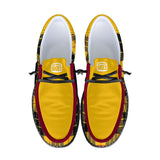 Yellow Plaid Unisex Canvas Loafers