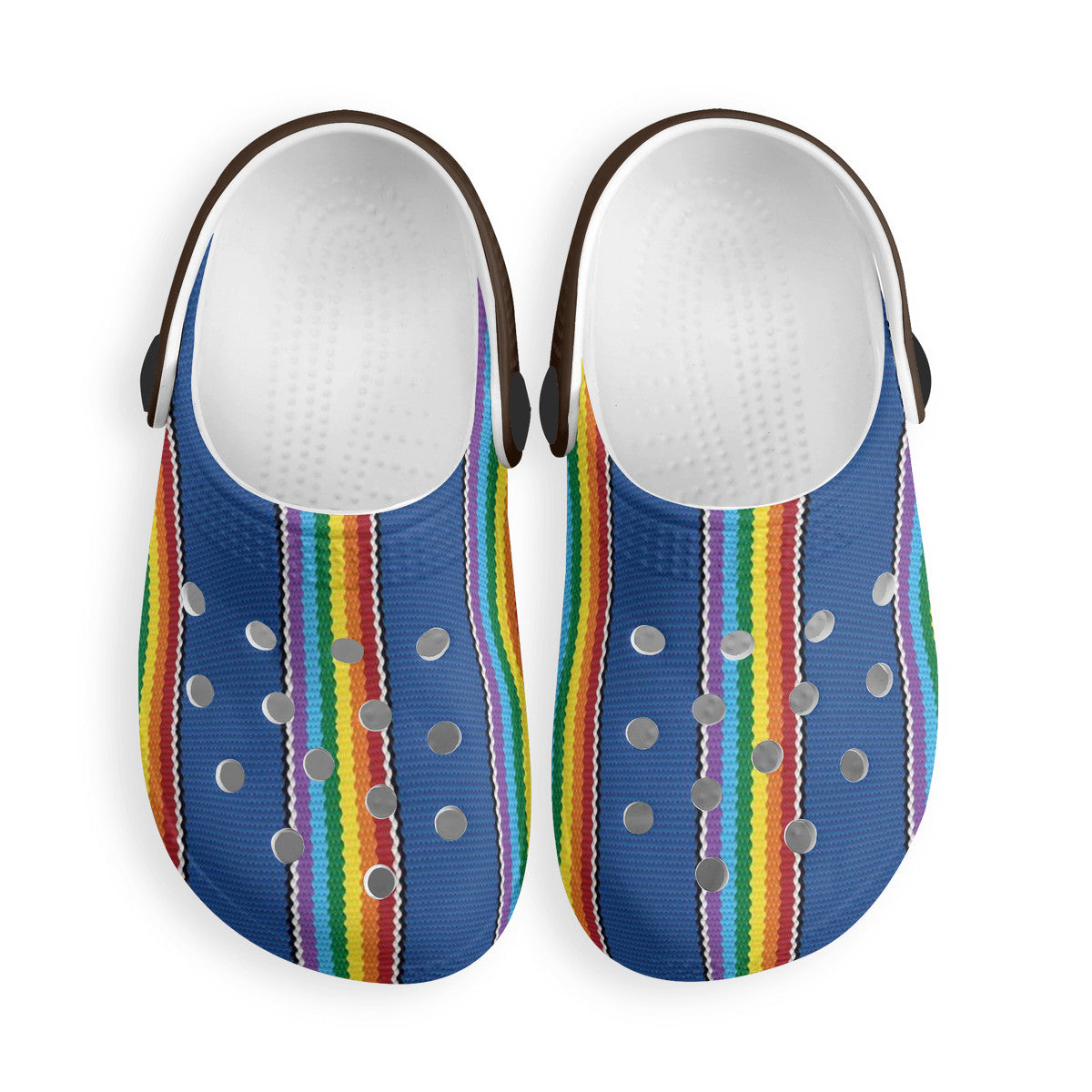 Kid's Casual Rainbow Pattern Clogs