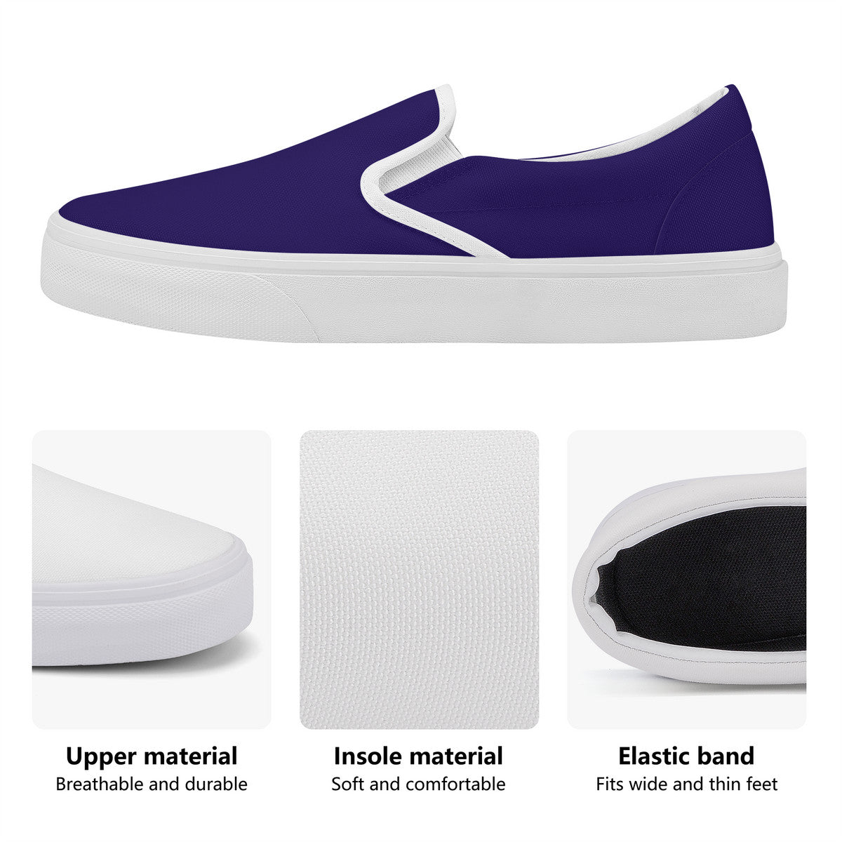 Ravens Purple Skate Slip On Shoes