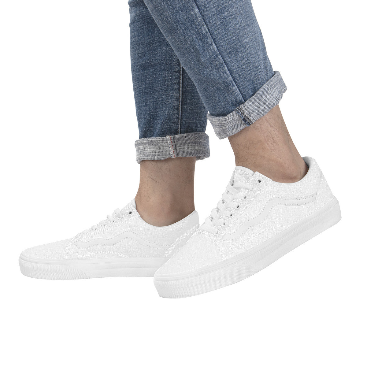 White Low Top Flat Sneaker