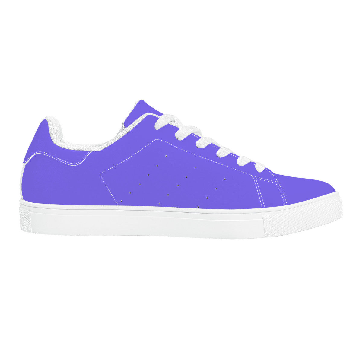 Purple Low-Top Synthetic Leather Sneakers