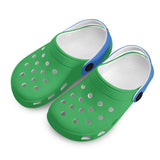 Kid's Green and Blue Casual Clogs
