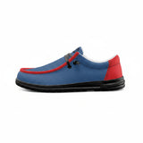 Blue Unisex Party in the USA Canvas Loafers