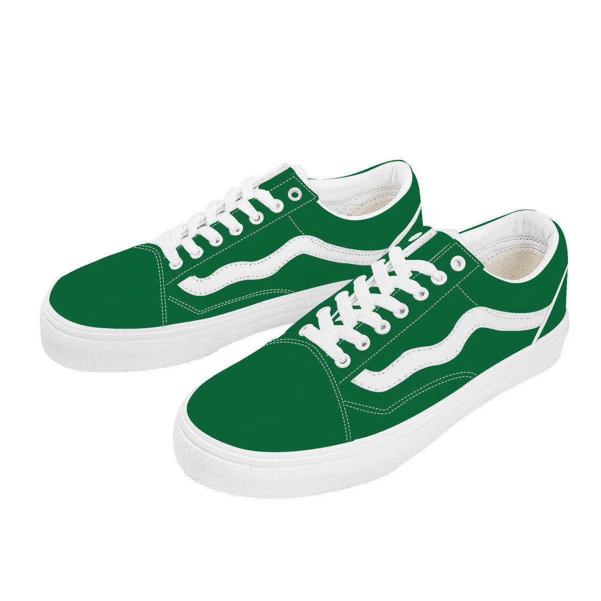 Green Low Top Flat Sneaker