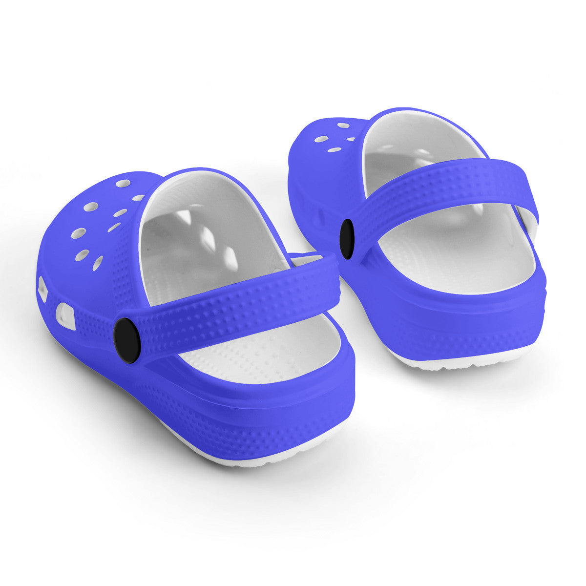 Kid's Neon Dark Blue Casual Clogs