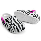 Kid's Zebra Pattern Casual Clogs