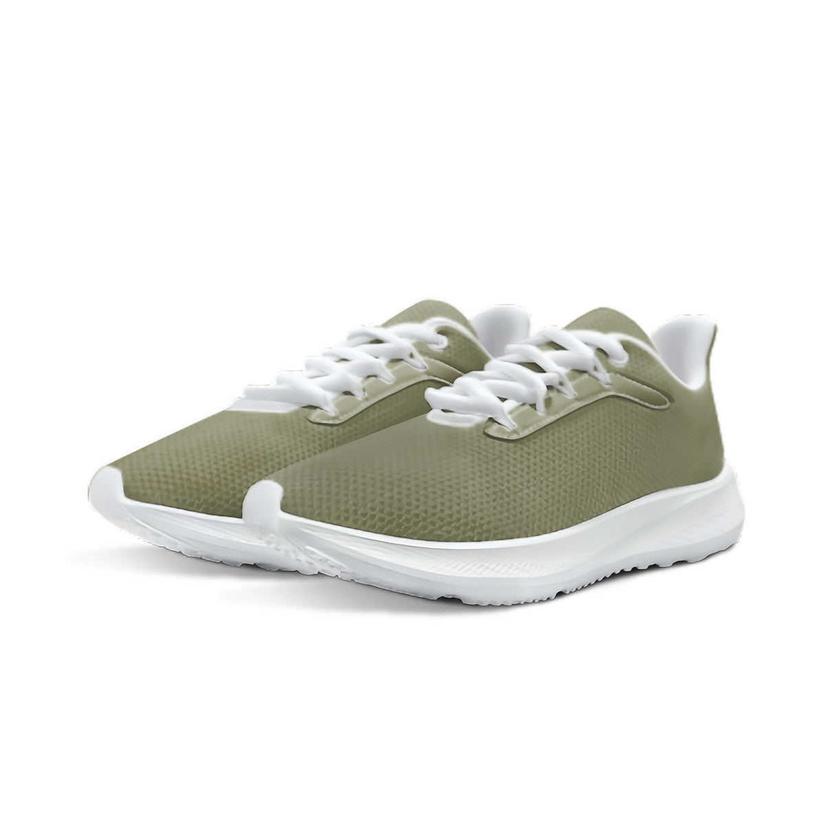 Olive Green Unisex Lace Up Running Shoes