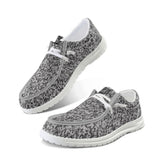 Unisex Gray Woolen Loafers