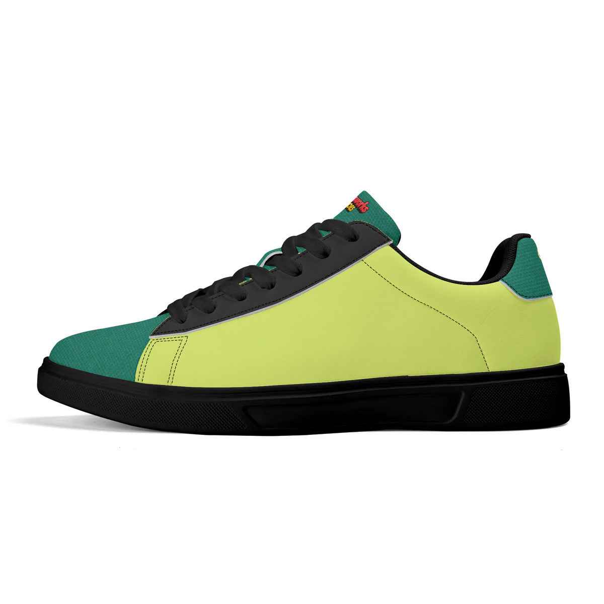 Unisex Premium Synthetic Neon Green Leather Sneakers