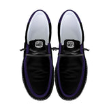 Black and Raven Purple Unisex Canvas Loafers