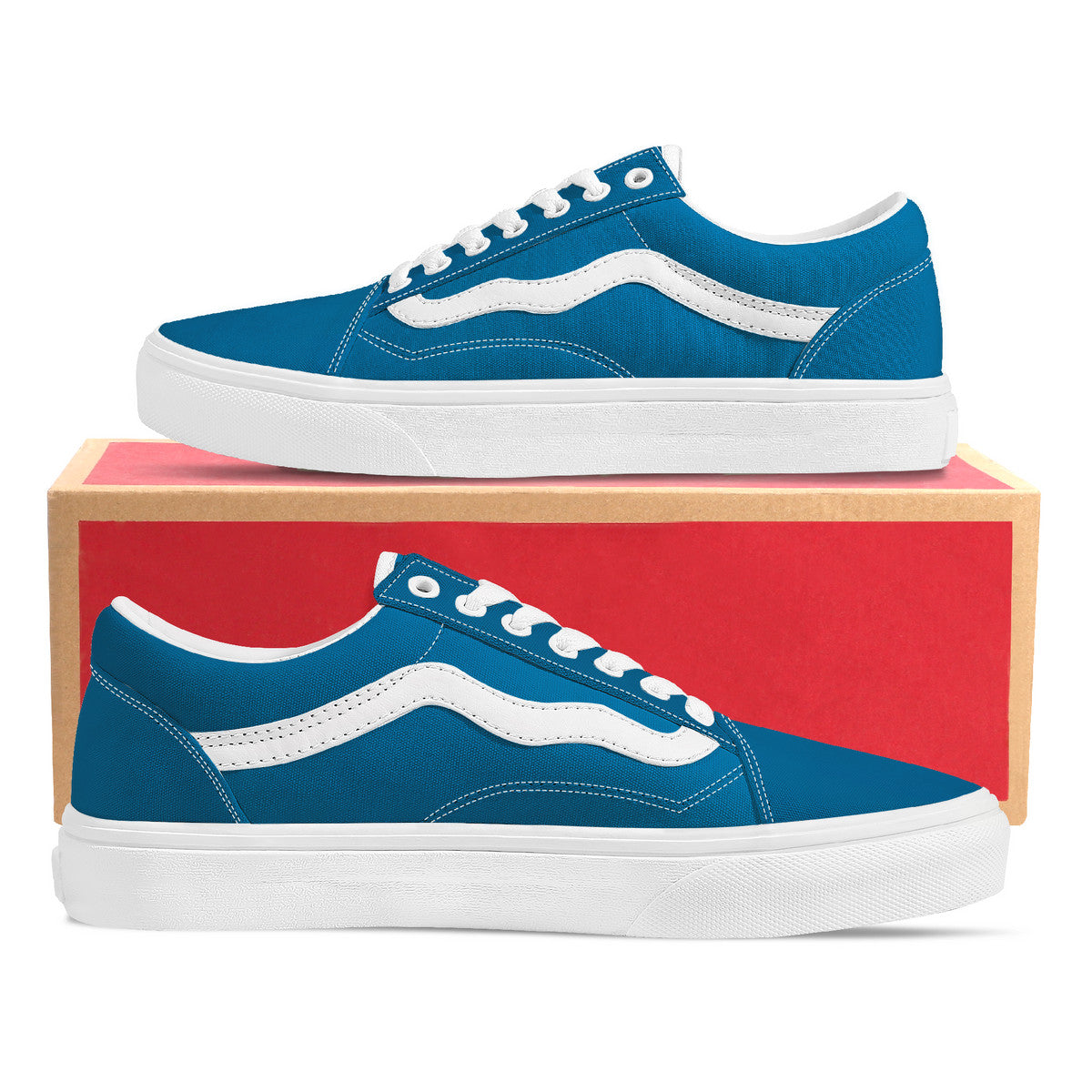 Aqua Blue Low Top Flat Sneaker