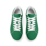Green Unisex Premium Synthetic Leather Sneakers – Handcrafted Comfort by Footworks Shoes