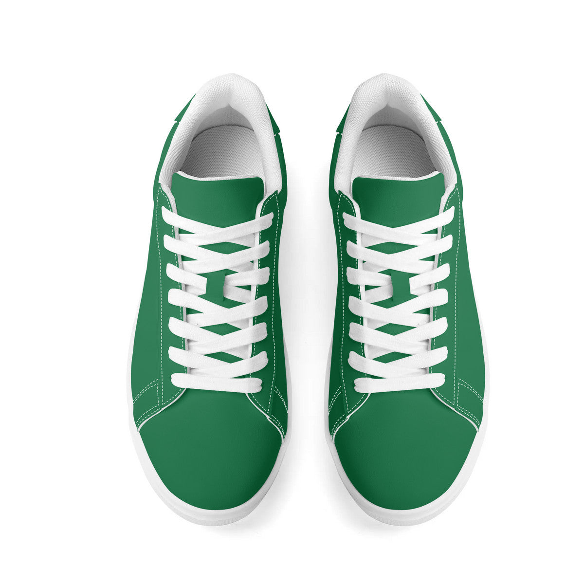 Green Unisex Premium Synthetic Leather Sneakers – Handcrafted Comfort by Footworks Shoes
