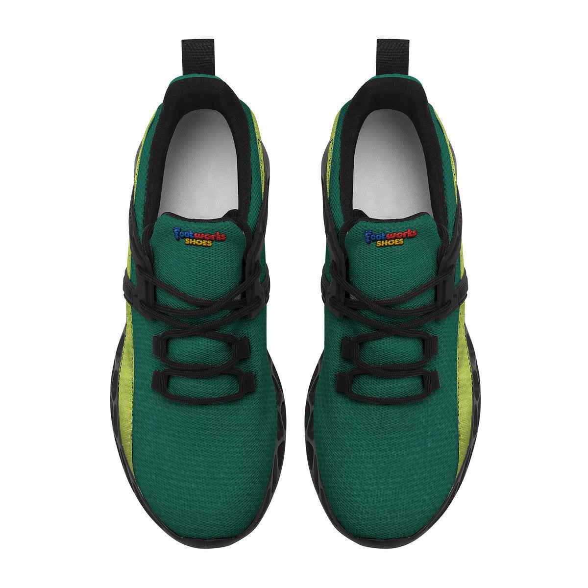 Unisex Neon Green Elastic Sport Sneakers