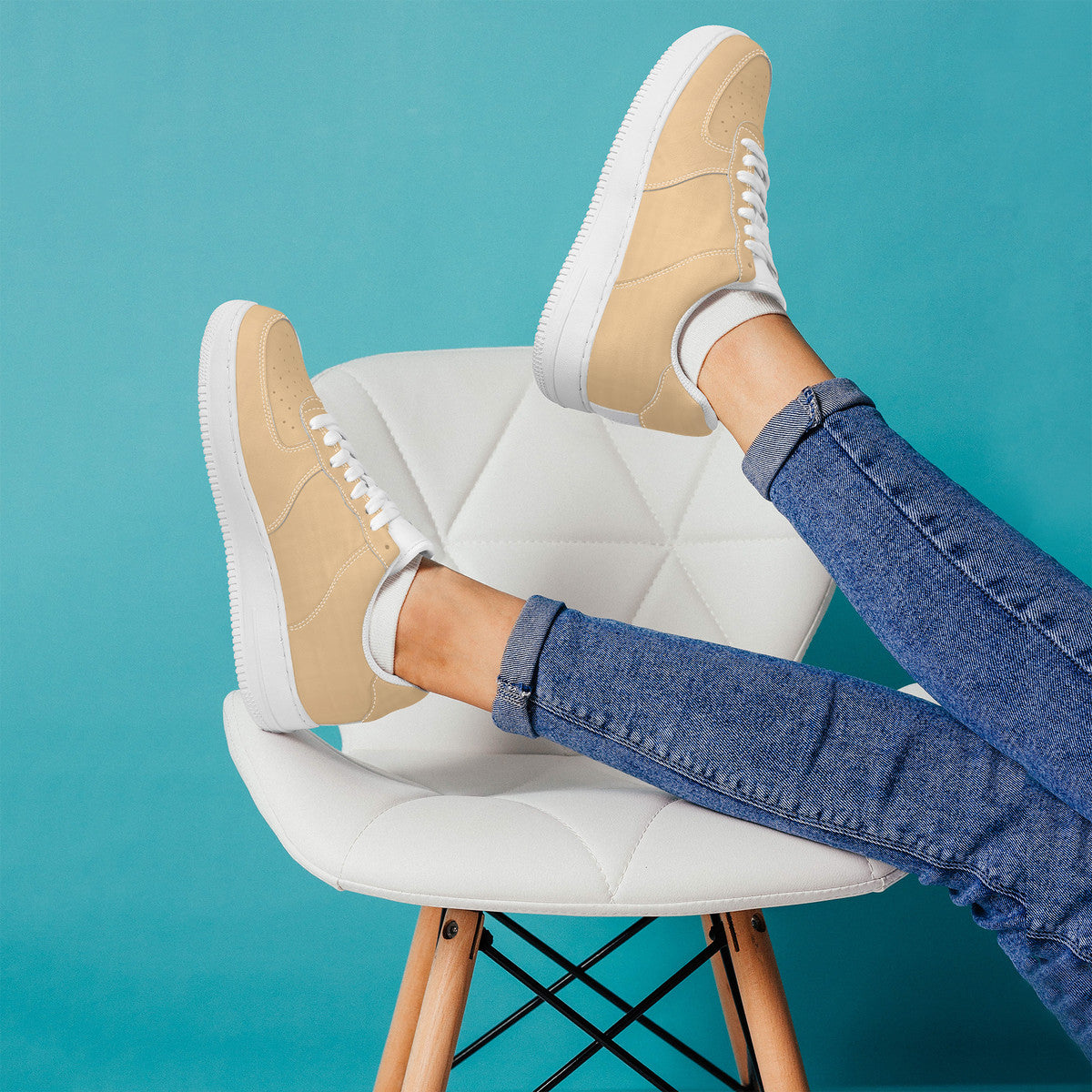 Tan Low Top Unisex Sneaker