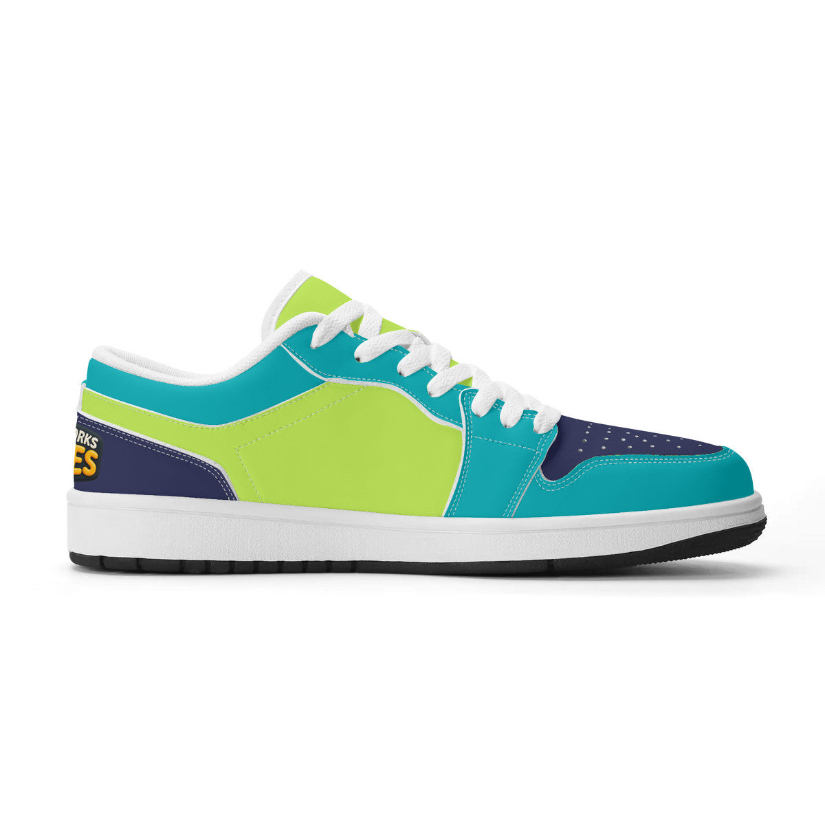 Unisex Greens Leather Low Top Sneakers