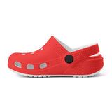 Kid's Neon Red Casual Clogs