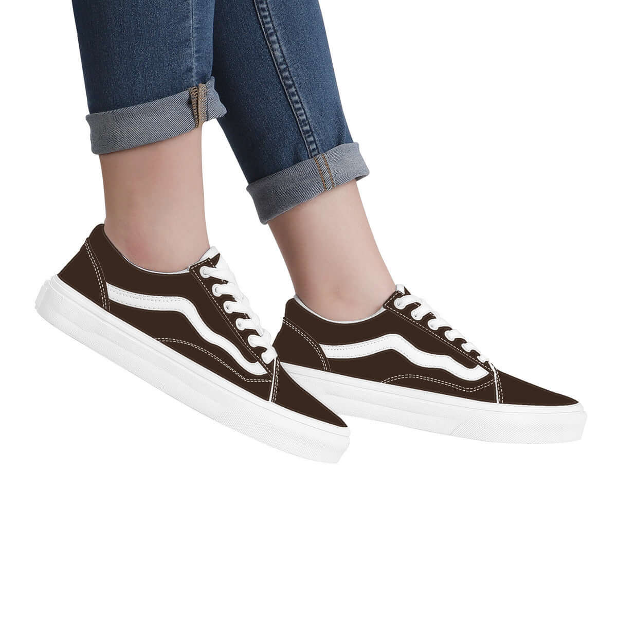 Brown Low Top Flat Sneaker