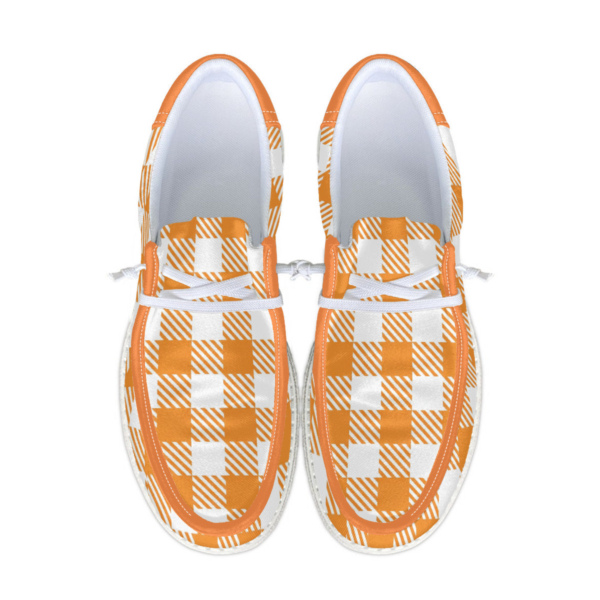 Orange Unisex Canvas Loafers