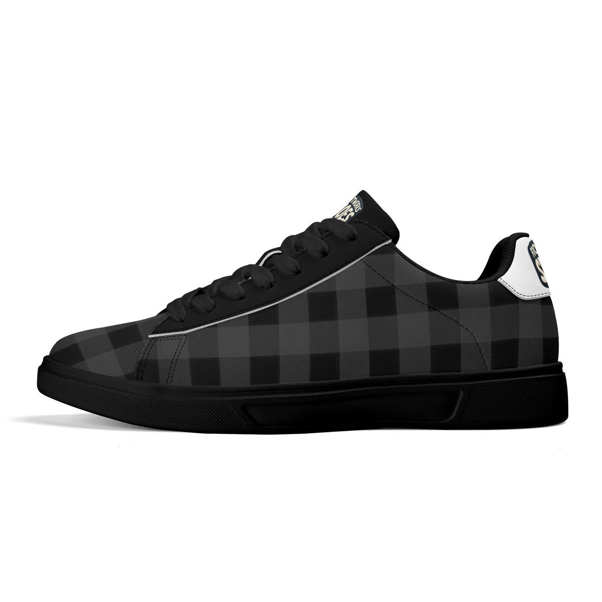 Black Unisex Premium Synthetic Leather Sneakers