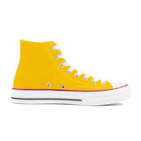 Bannana Yellow High Top Canvas Shoes