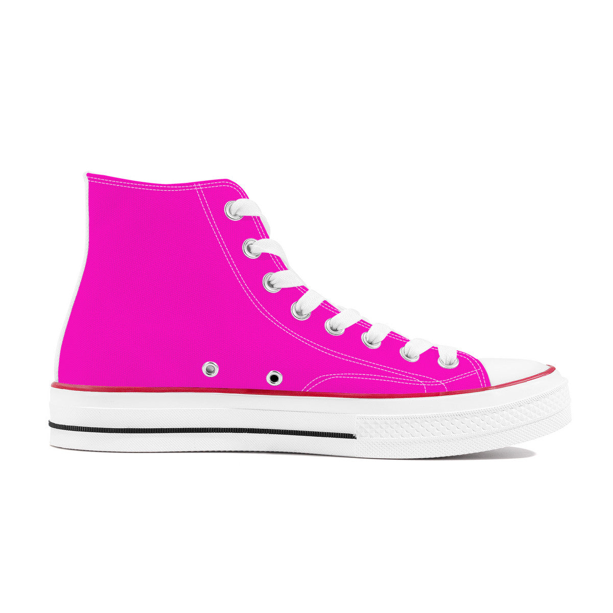Hot Pink High Top Canvas Shoes
