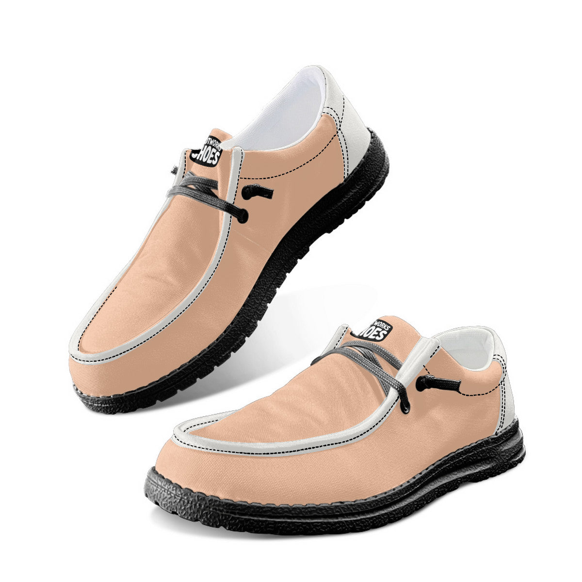 Unisex peach Canvas Loafers