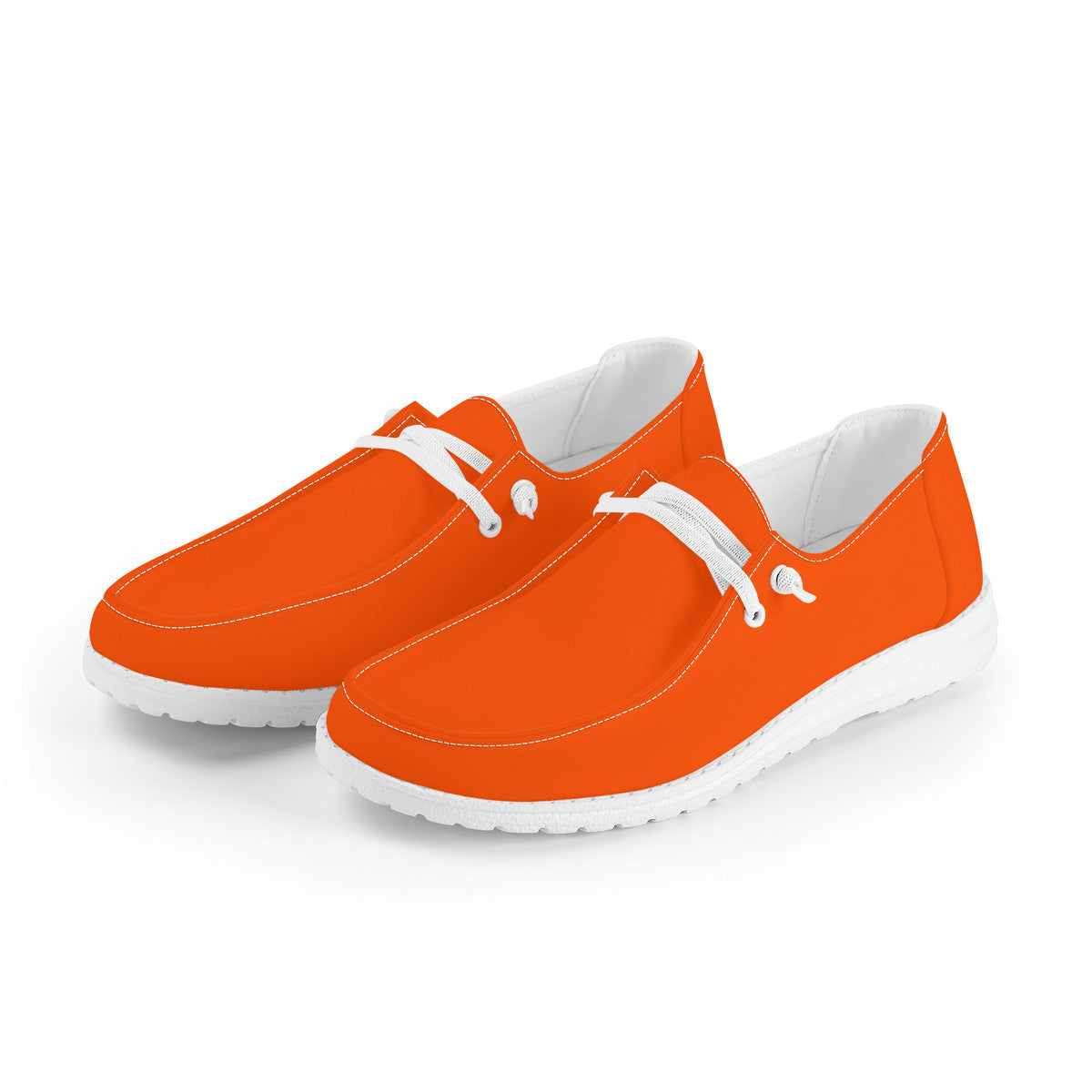 Orioles Orange Canvas Loafers Slip On