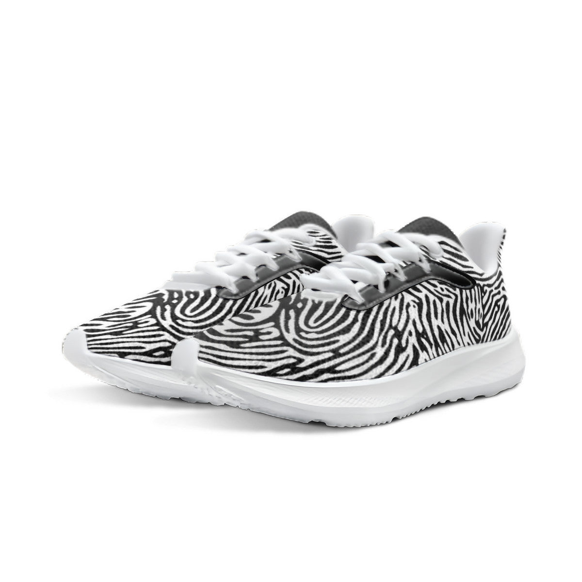 Fingerprint Unisex Lace Up Running Shoes