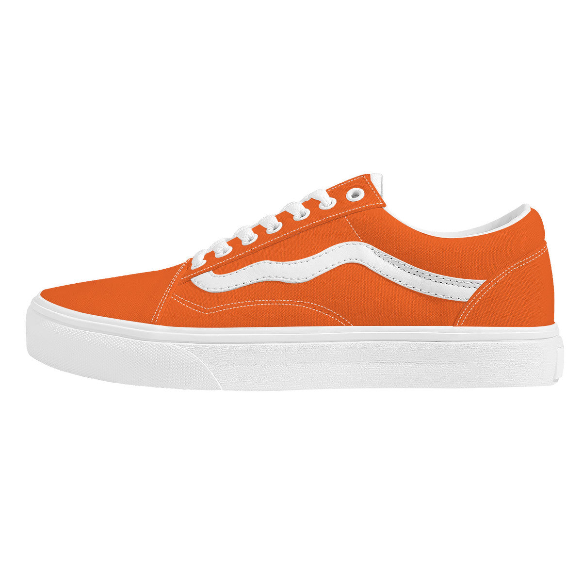 Orange Low Top Flat Sneaker