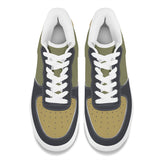 Olive Green Military Unisex Microfiber Sneakers