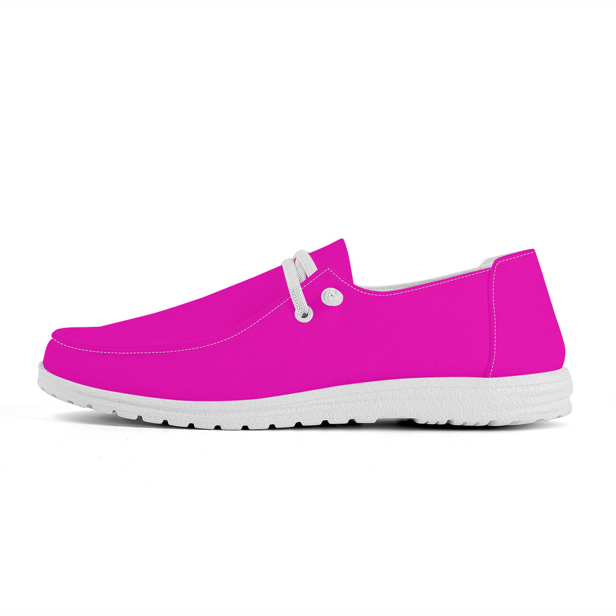 Hot Pink Canvas Loafers Slip On