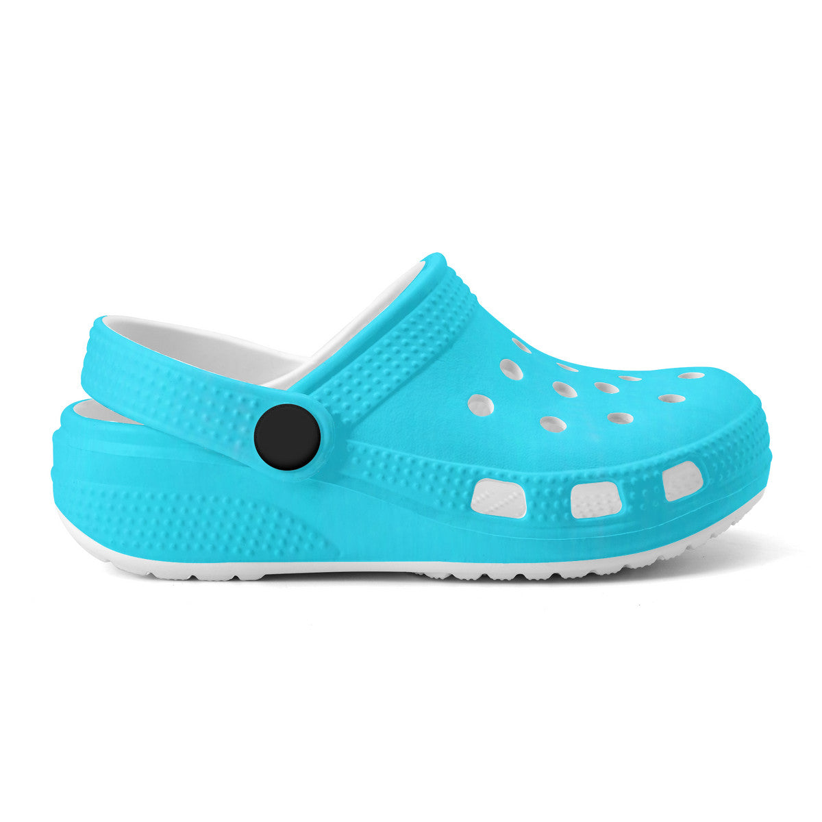 Kid's Neon Blue Casual Clogs