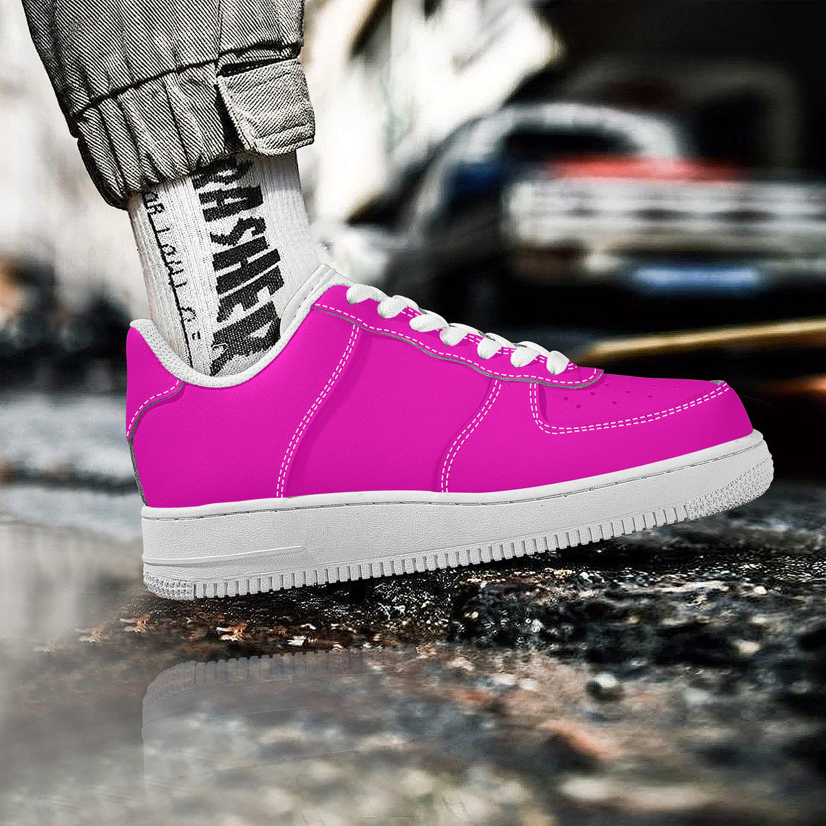 Hot Pink Low Top Unisex Sneaker