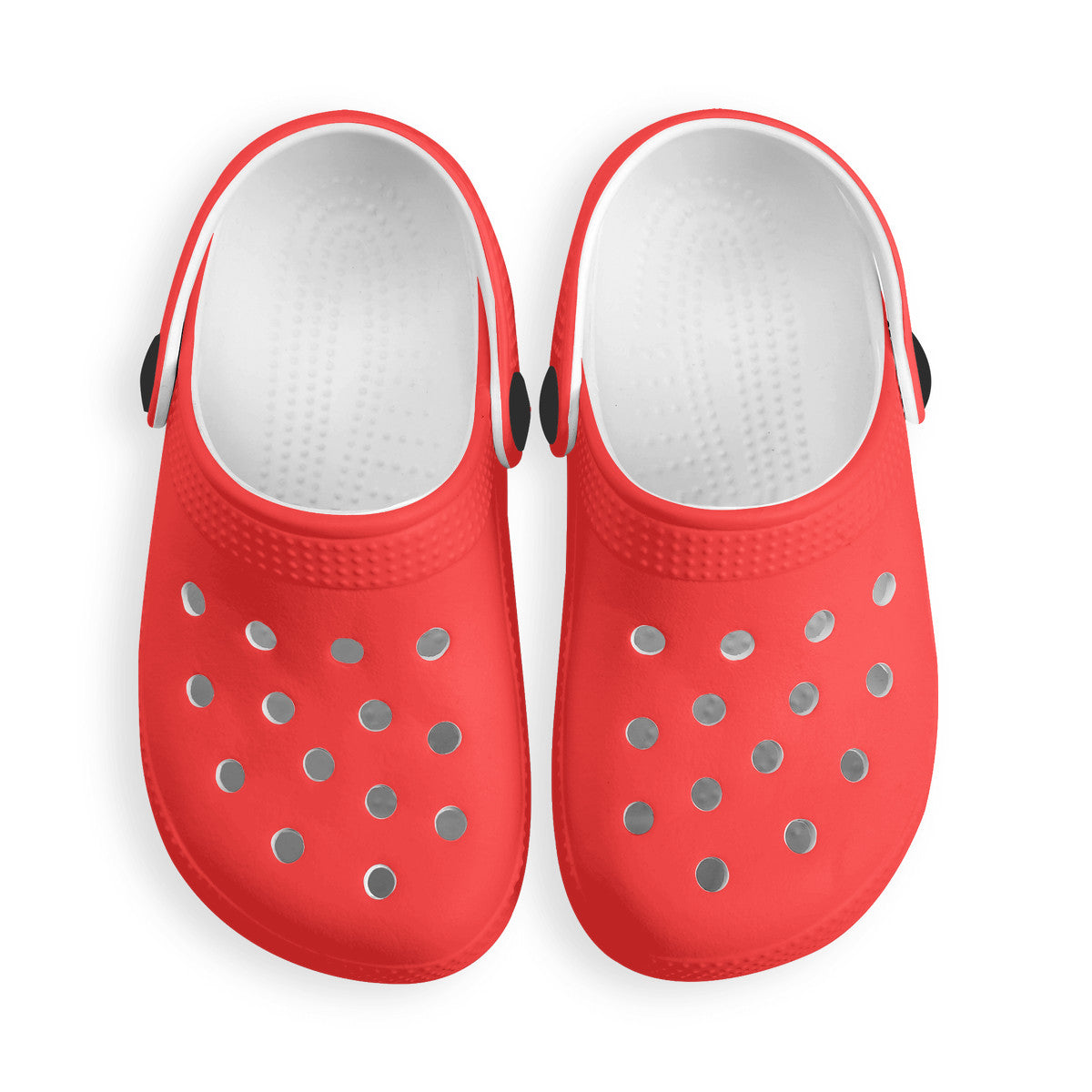 Kid's Neon Red Casual Clogs