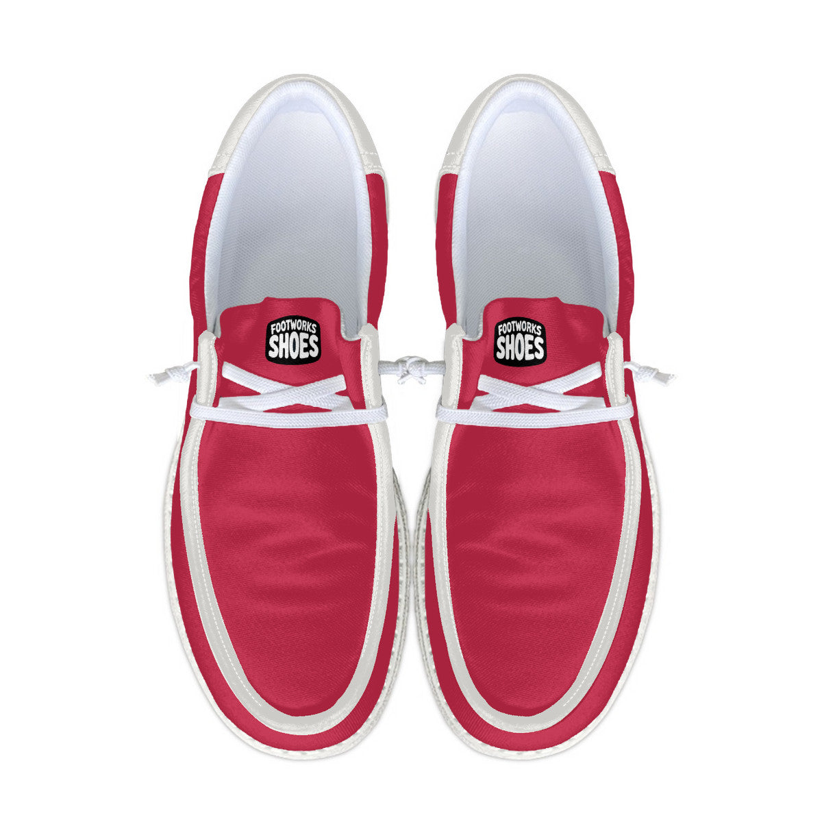 Unisex Red Canvas Loafers