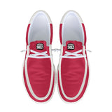 Unisex Red Canvas Loafers