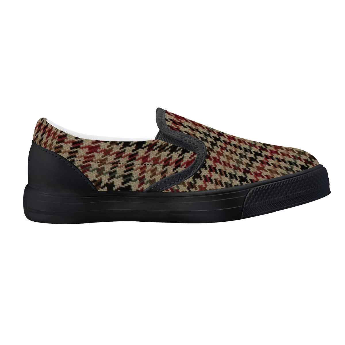 Kids Slip-on houndstooth pattern shoes