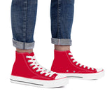 Red High Top Canvas Shoes