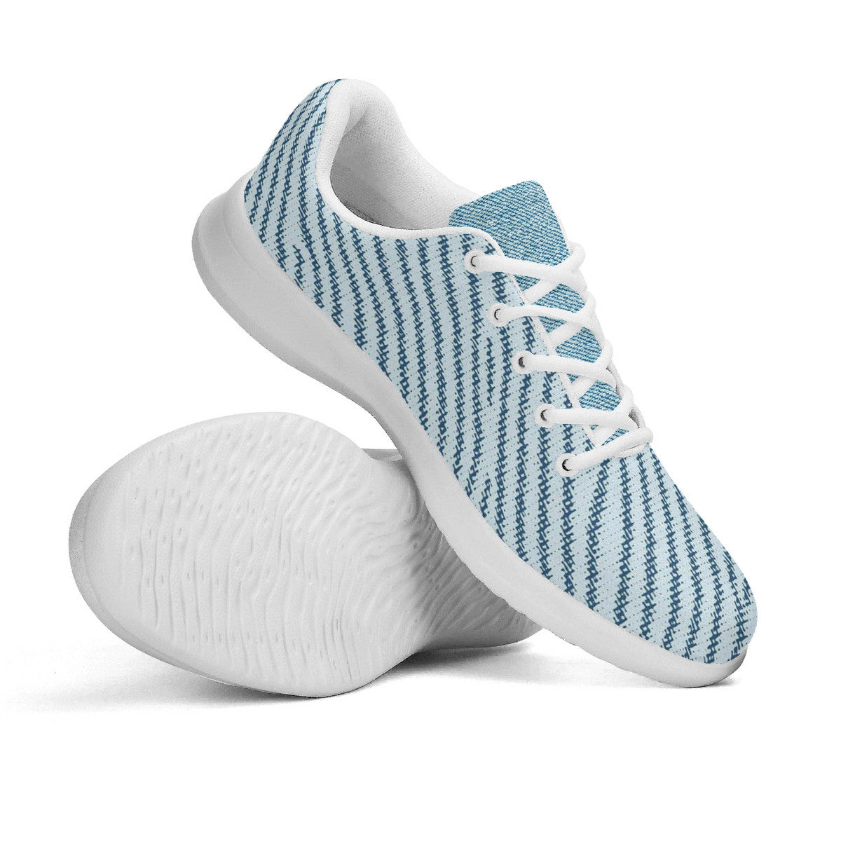 Unisex Denim Blue Athletic Running Shoes