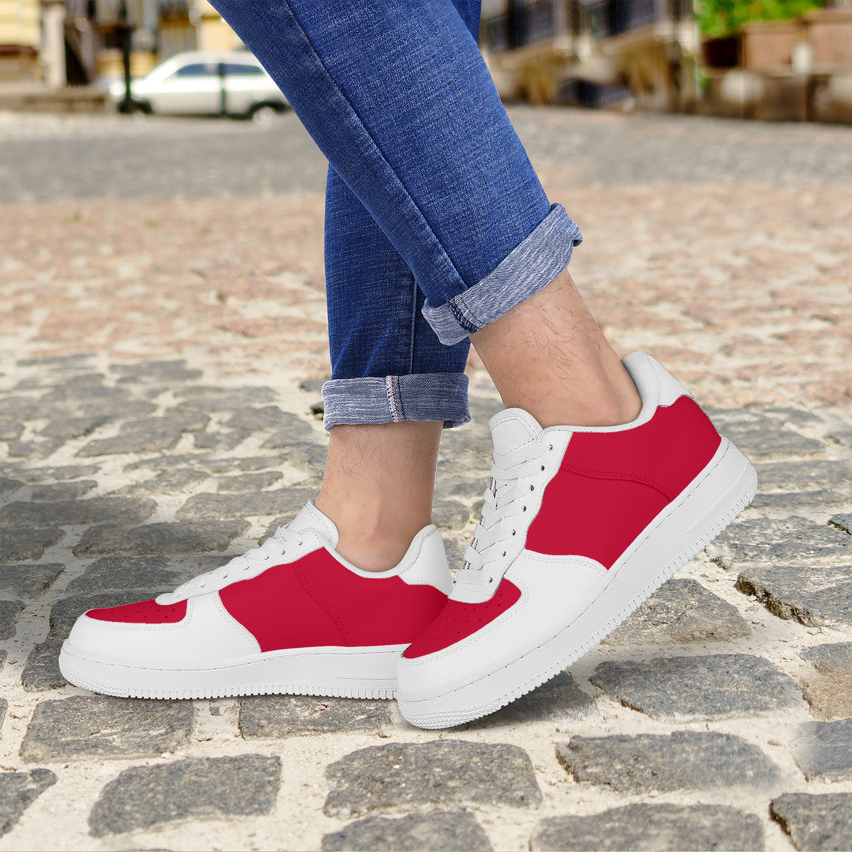 Red Low Top Unisex Sneaker