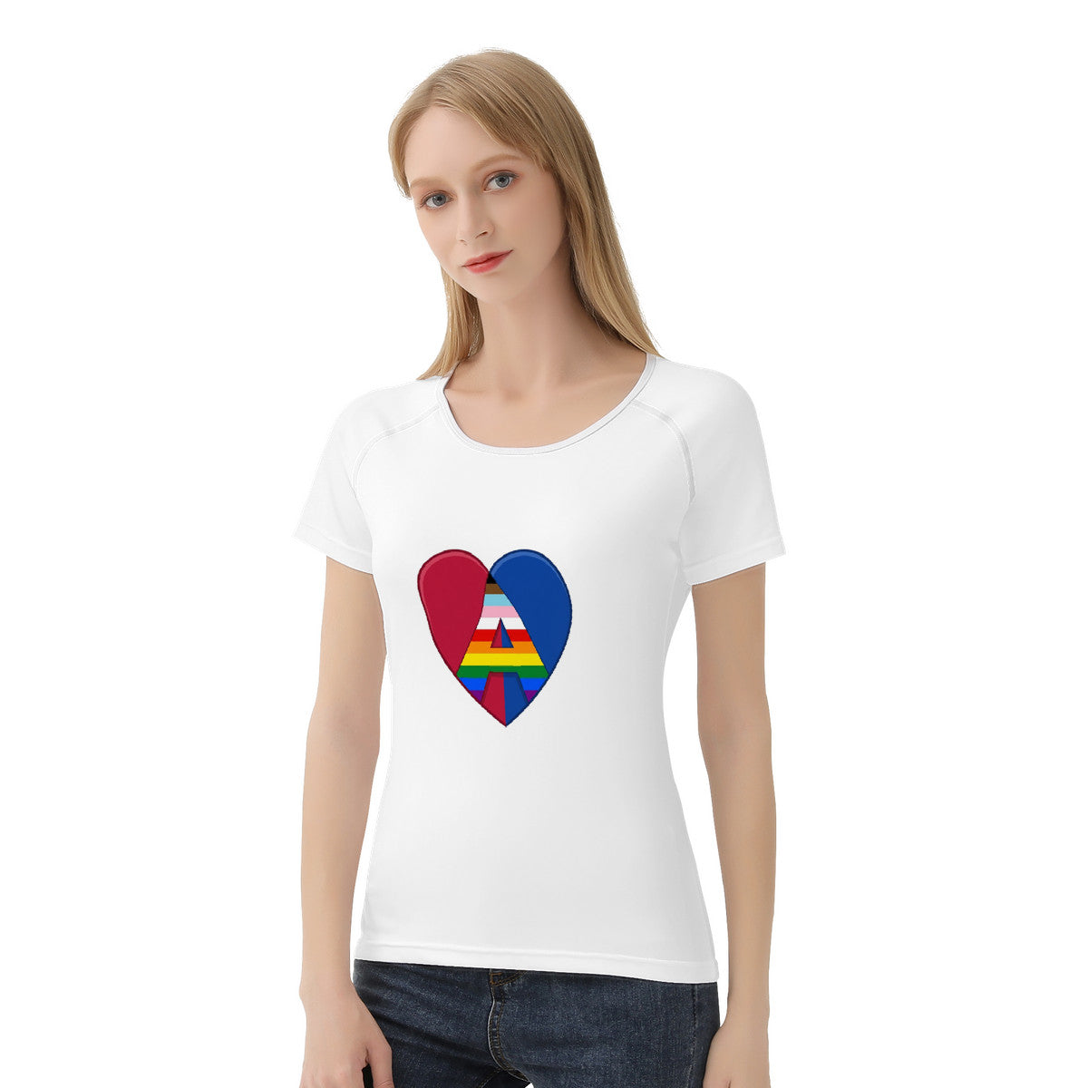 Woman's Straight LGTBQ Ally T shirt