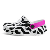 Kid's Zebra Pattern Casual Clogs