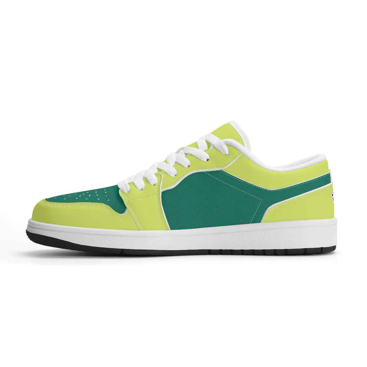 Unisex New Neon Green Synthetic Leather Low Top Sneakers