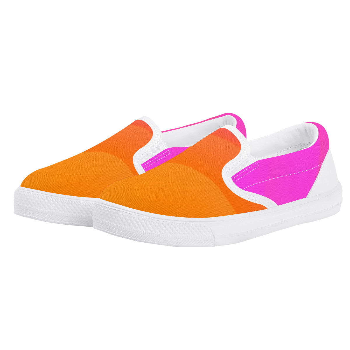 Orange and Pink Kids Slip-on shoes