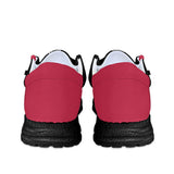 Black and Smoky Red Canvas Loafers