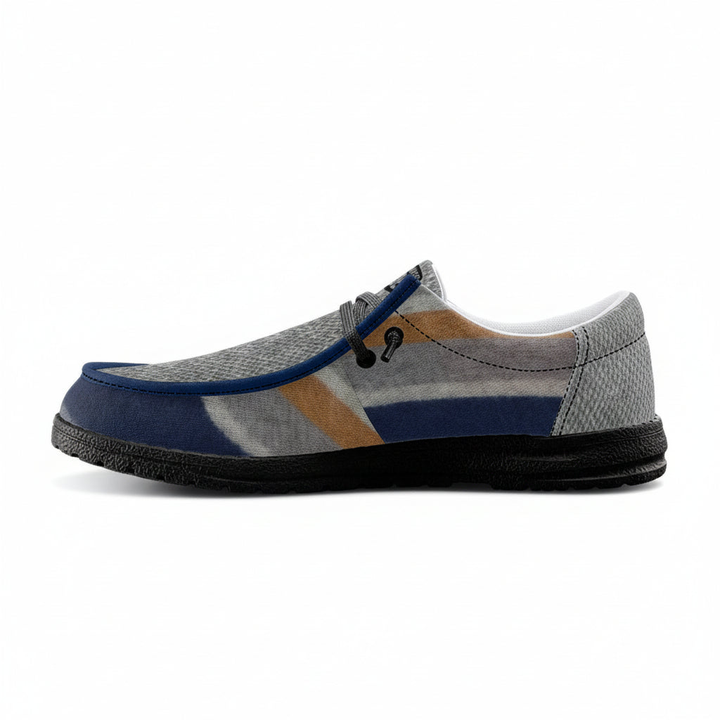 Unisex Tribal Striped Canvas Loafers