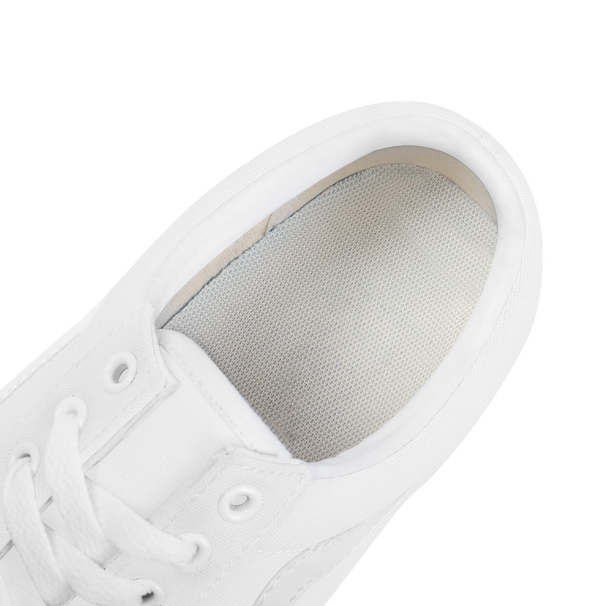 White Low Top Flat Sneaker