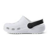 Kid's White and Black Casual Clogs